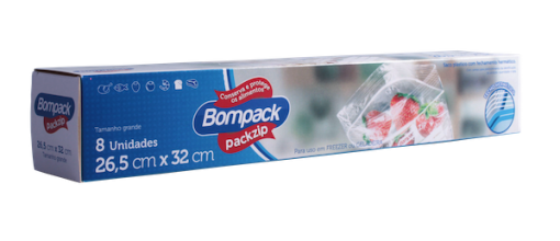 PACKZIP BOMPACK 26,5X32CM C/8 UN